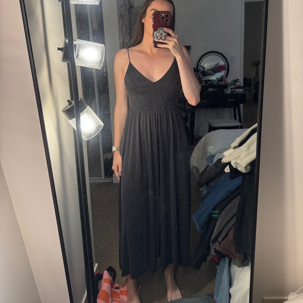 Navy Spaghetti Strap Jumpsuit